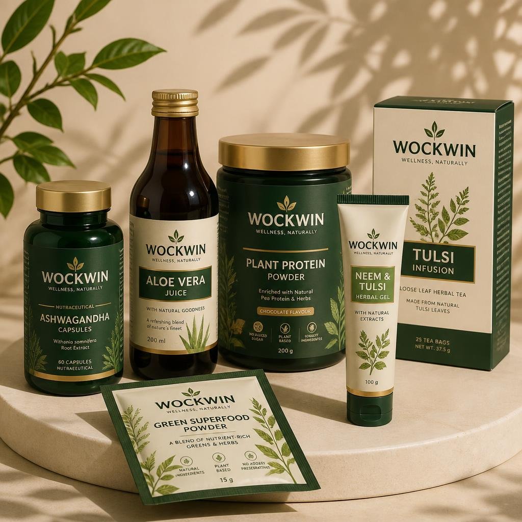 AI-generated Wockwin branded product range concept
