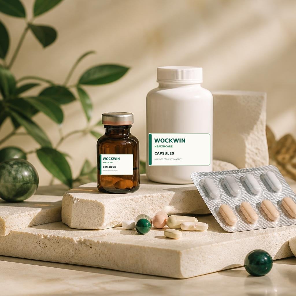 AI-generated Wockwin-branded injectables packaging concept